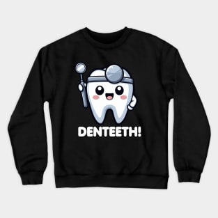 Denteeth Cute Dentist Teeth Pun Funny Crewneck Sweatshirt
